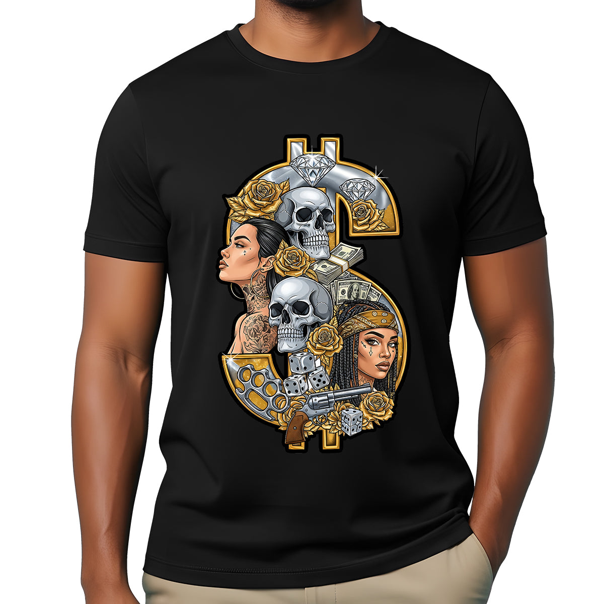 "Gold & Grit Dollar" T-shirt 12-014 A