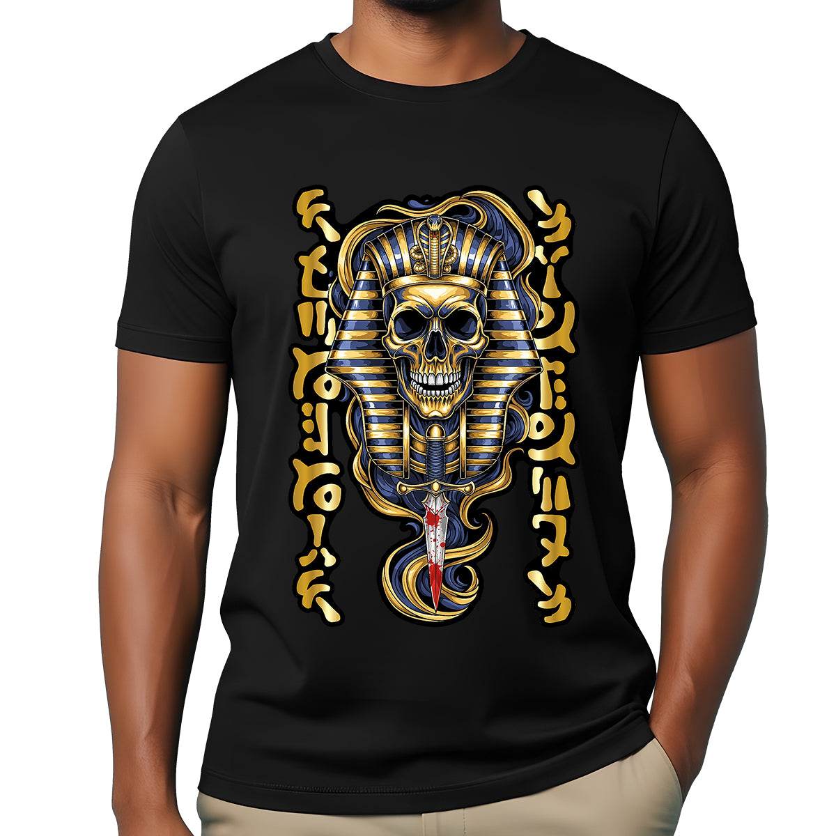 "Pharaoh’s Curse Skull" T-shirt 12-015 A