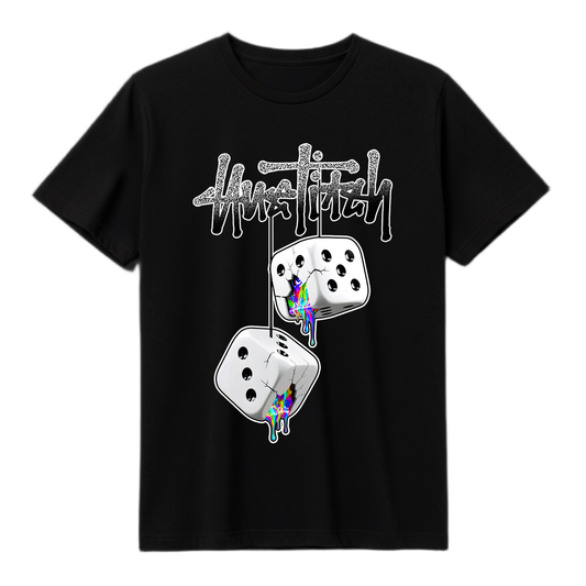 "Unstitch Dice Drip" T-shirt