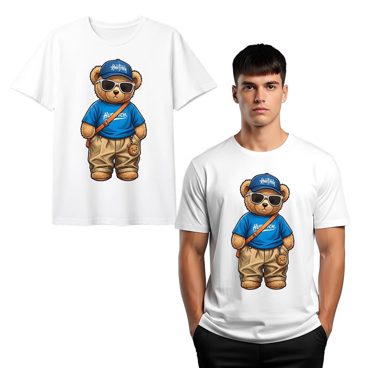 "Fresh Stitch Teddy"T-shirt