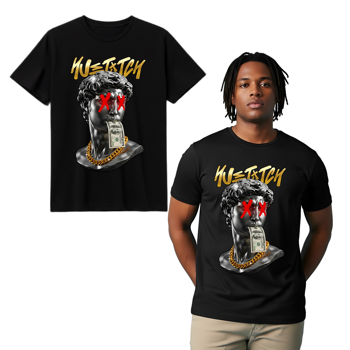 "Hustich Noir" T-shirt