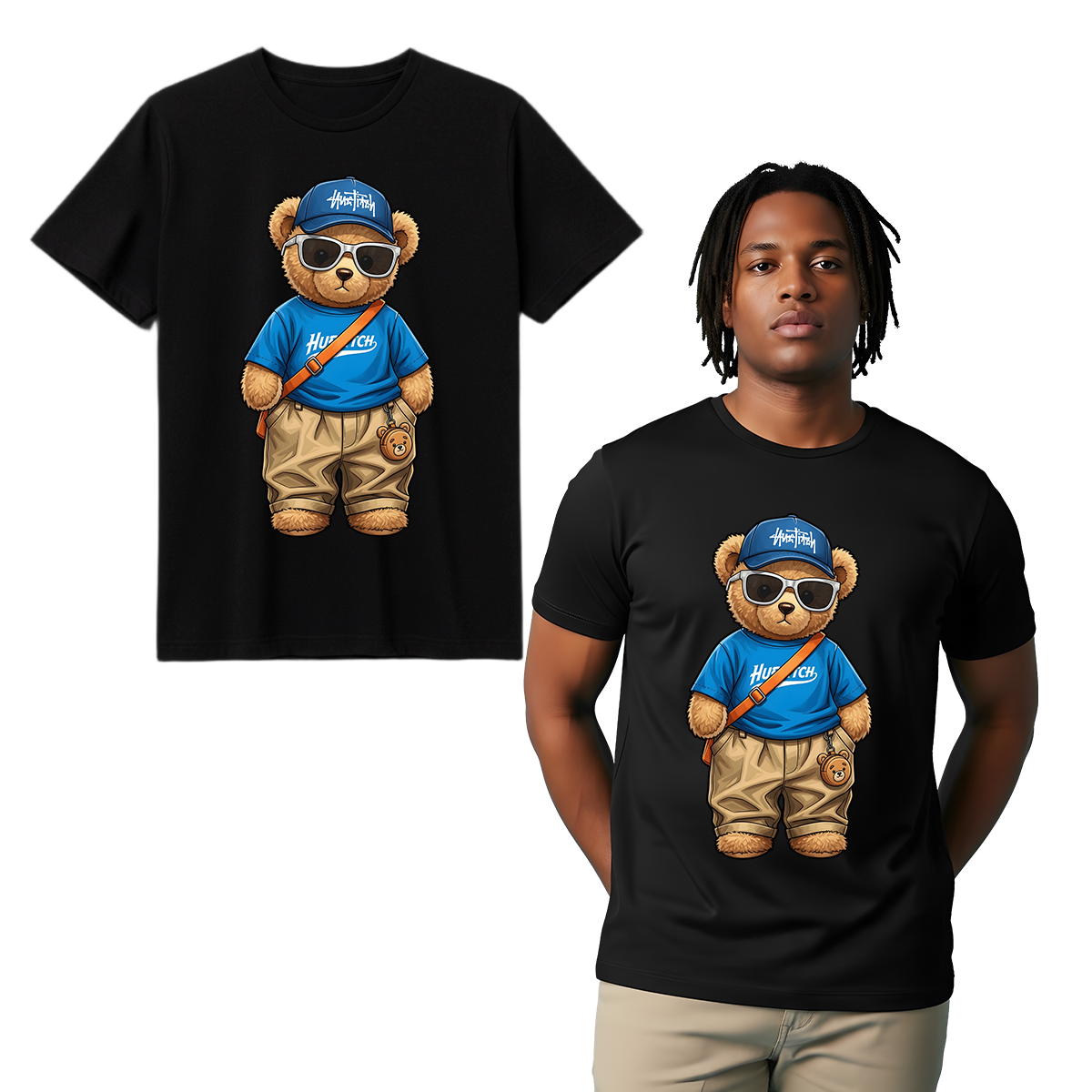 "Fresh Stitch Teddy"T-shirt