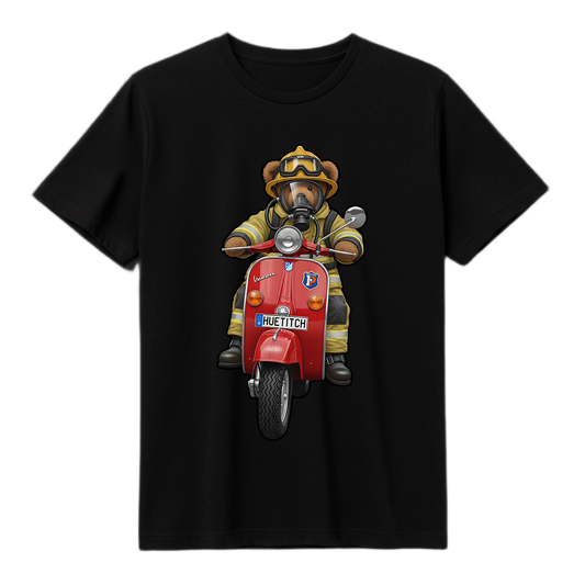 "Firefighter on Scooter 1" T-shirt