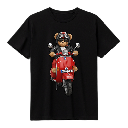 " Red Scooter Teddy 2" T-shirt