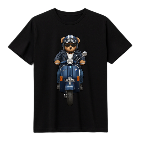 " Dark Navy Scooter Teddy 2" T-shirt