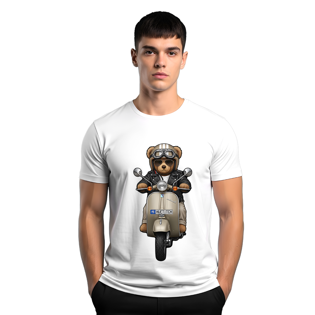 " Khaki Scooter Teddy 2" T-shirt