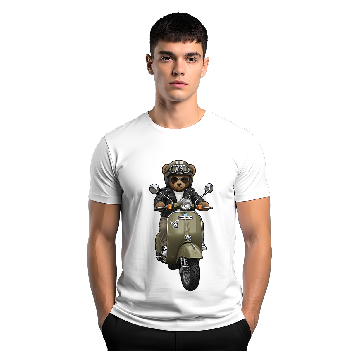 " Khaki Scooter Teddy5" T-shirt