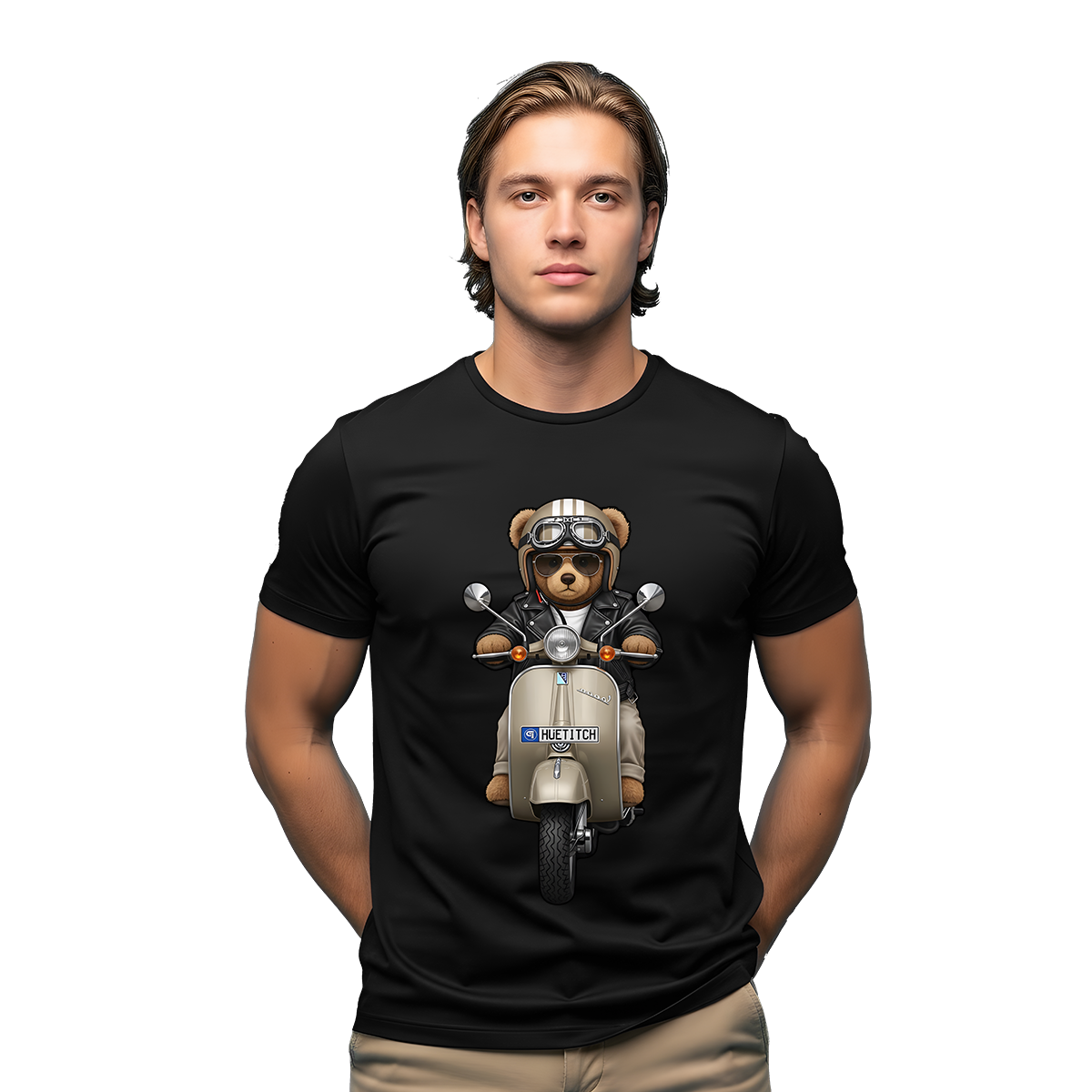 " Khaki Scooter Teddy 2" T-shirt