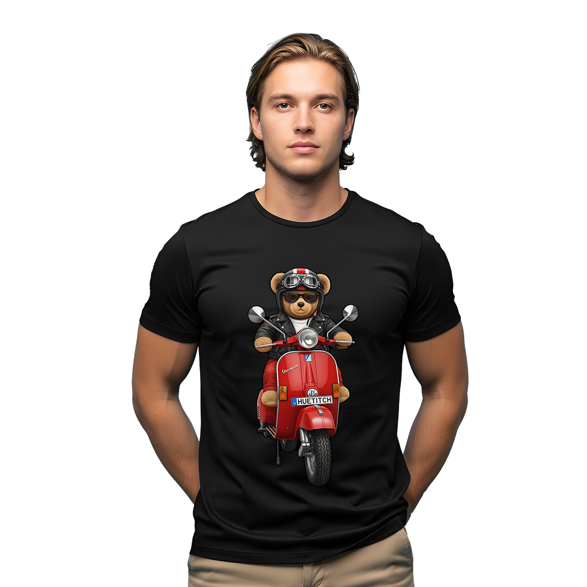 " Red Scooter Teddy 2" T-shirt