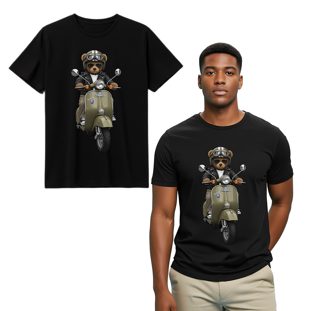 " Khaki Scooter Teddy5" T-shirt