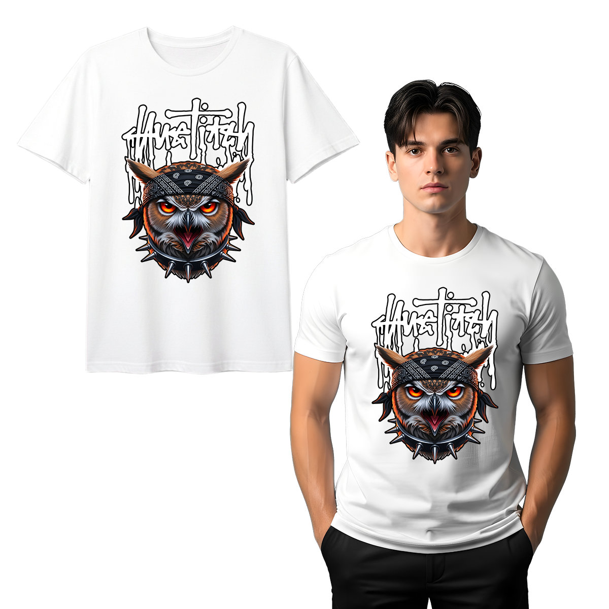 "Bandana Boss Owl" T-shirt