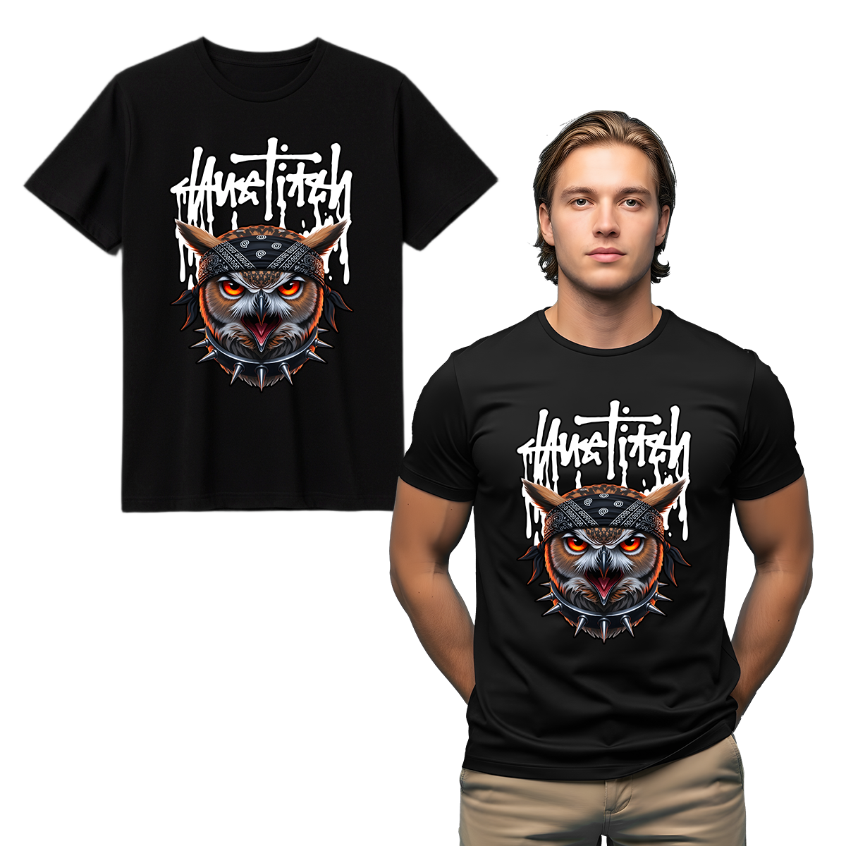 "Bandana Boss Owl" T-shirt