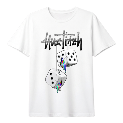 "Unstitch Dice Drip" T-shirt