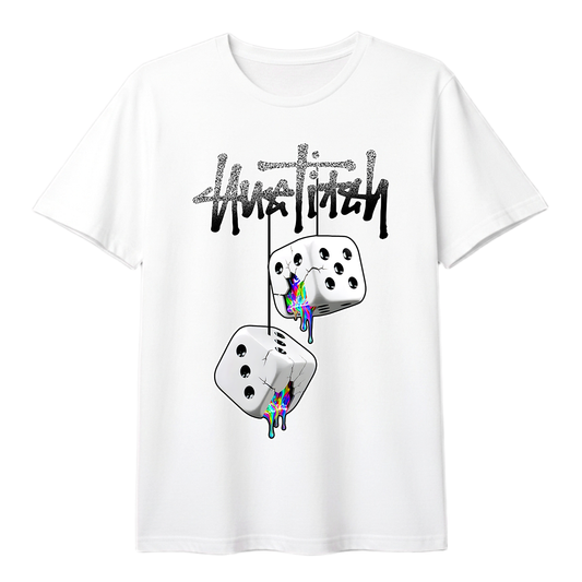 "Unstitch Dice Drip" T-shirt