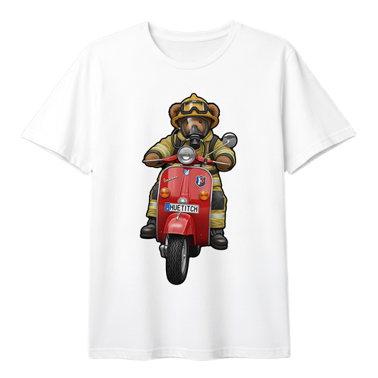 "Firefighter on Scooter 1" T-shirt
