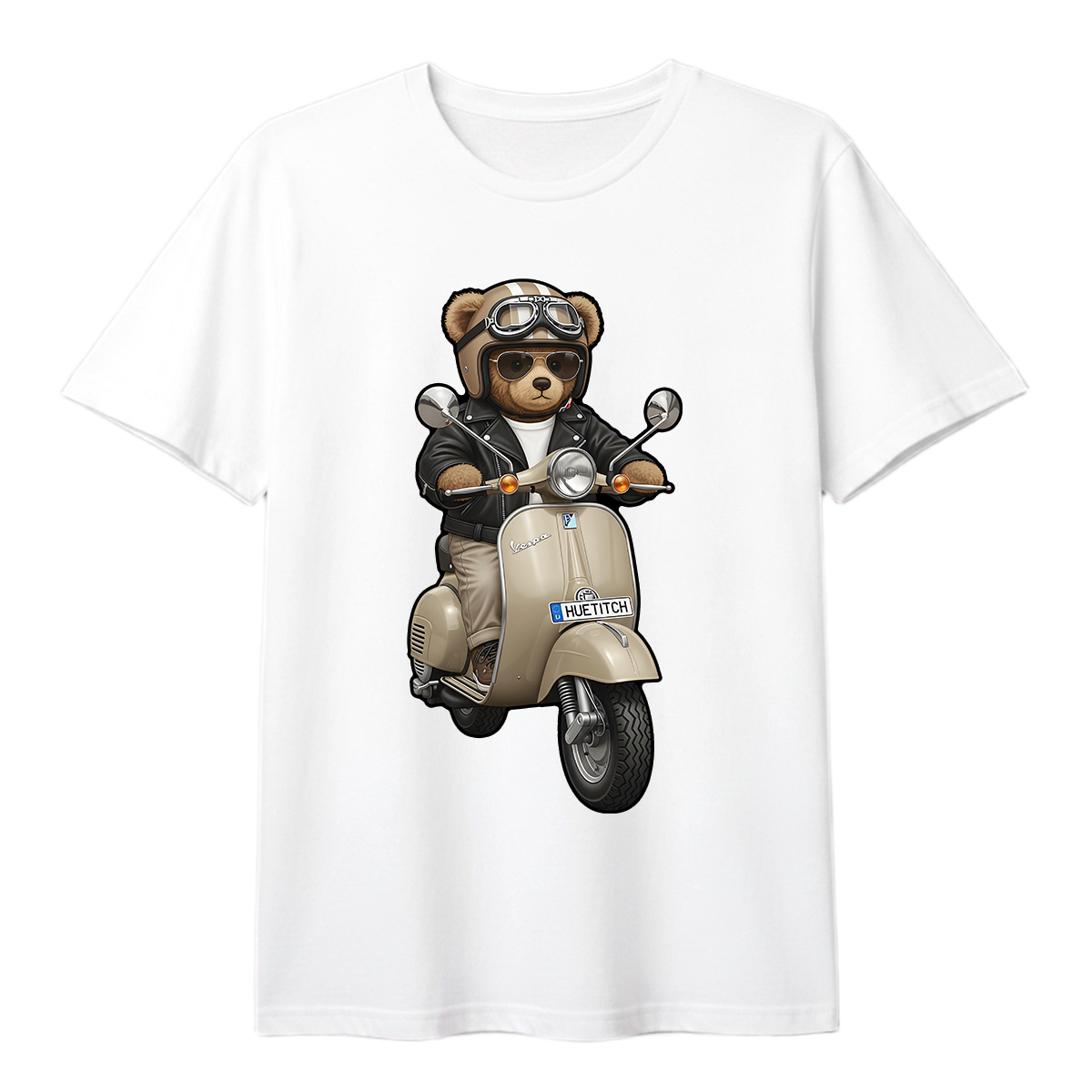 " Khaki Scooter Teddy 4" T-shirt