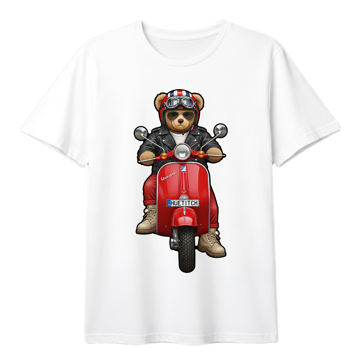 " Red Scooter Teddy 1" T-shirt