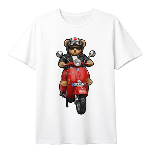 " Red Scooter Teddy 2" T-shirt