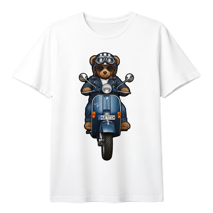 " Dark Navy Scooter Teddy 1" T-shirt
