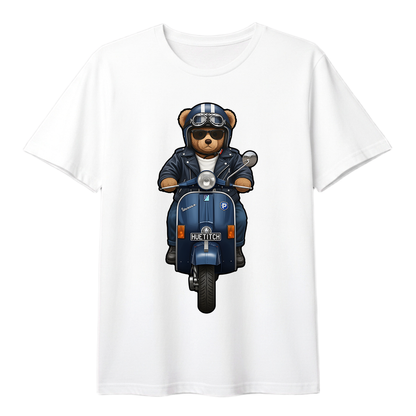" Dark Navy Scooter Teddy 2" T-shirt