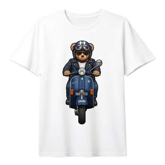 " Dark Navy Scooter Teddy 2" T-shirt