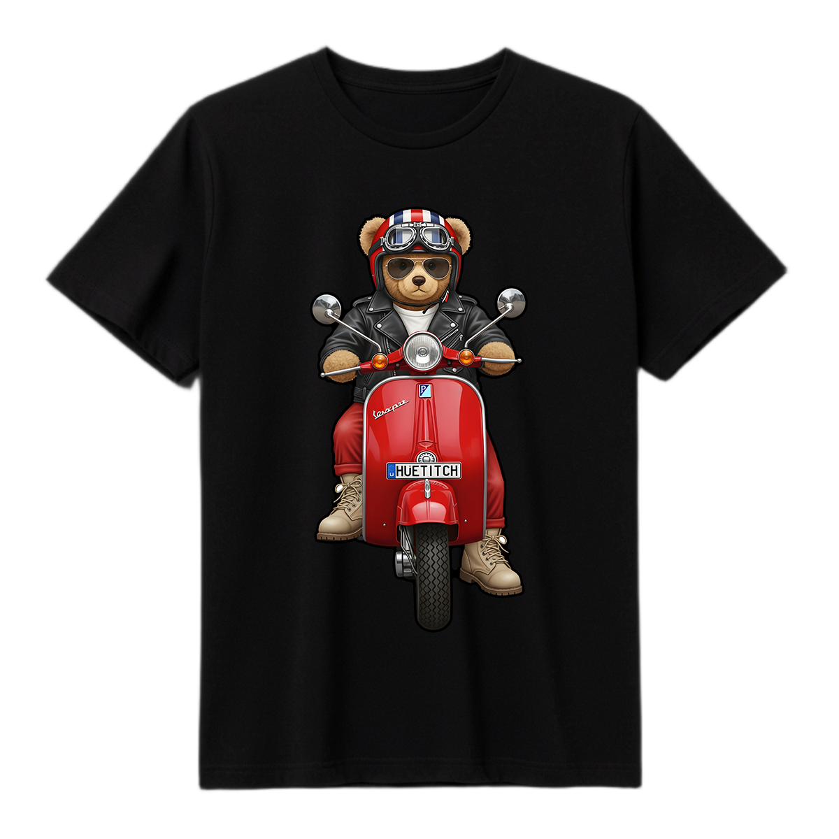 " Red Scooter Teddy 1" T-shirt