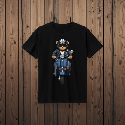 " Dark Navy Scooter Teddy 2" T-shirt