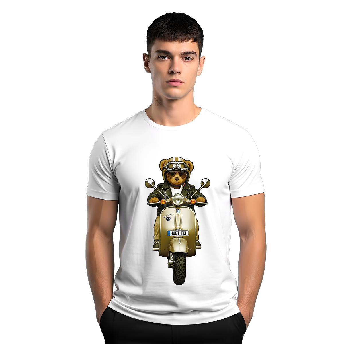 " Khaki Scooter Teddy 1" T-shirt