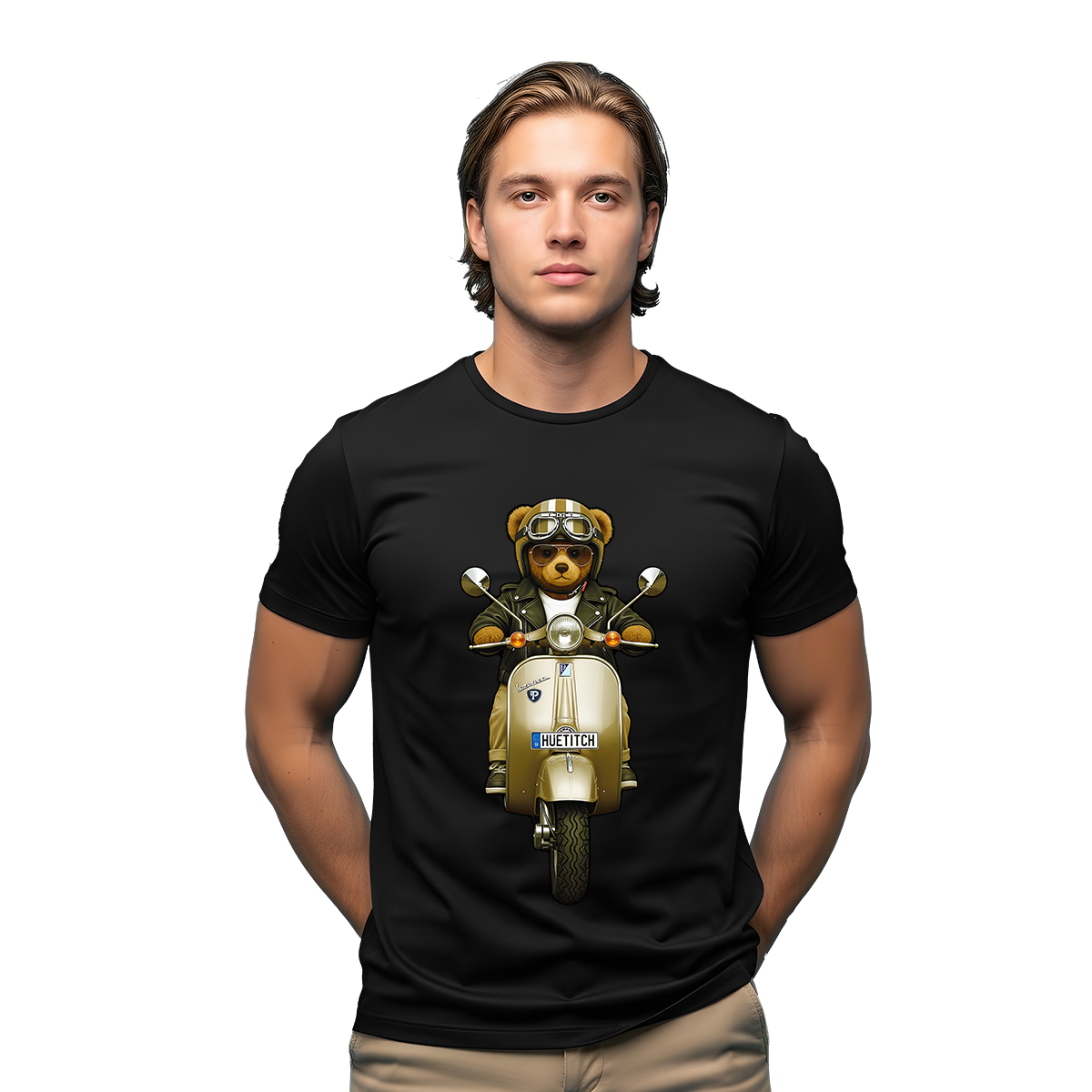 " Khaki Scooter Teddy 1" T-shirt