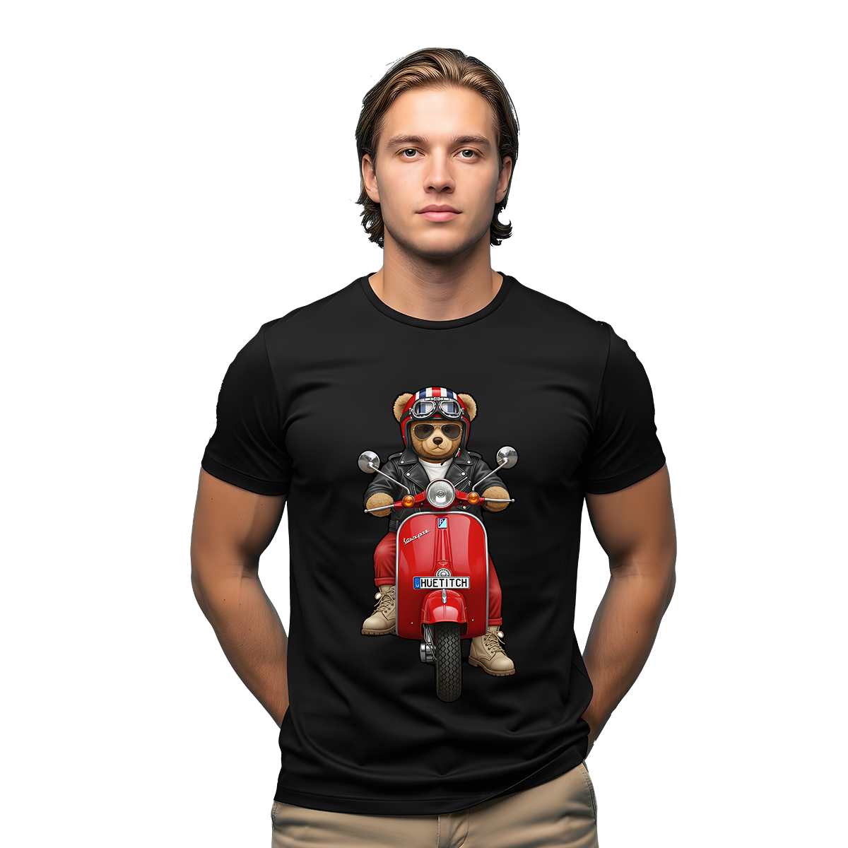 " Red Scooter Teddy 1" T-shirt