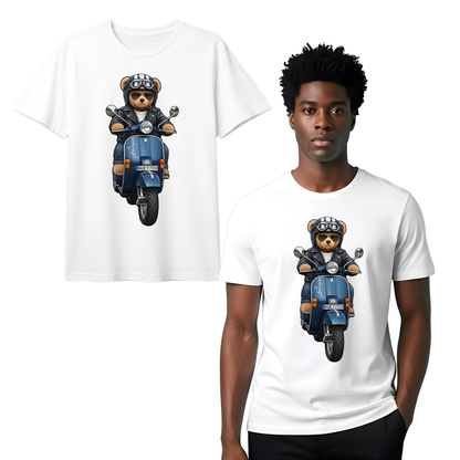 " Dark Navy Scooter Teddy 3" T-shirt