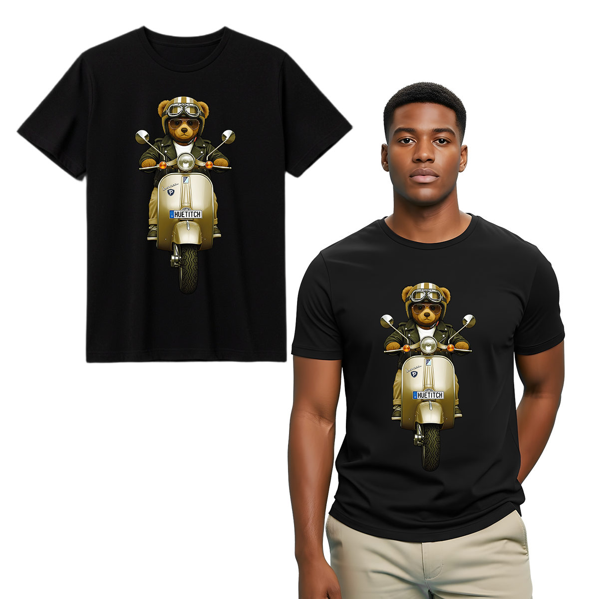 " Khaki Scooter Teddy 1" T-shirt